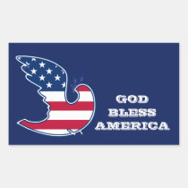 God Bless America. Patriotic Design Stickers stickers