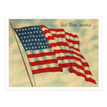 God Bless America Postcard