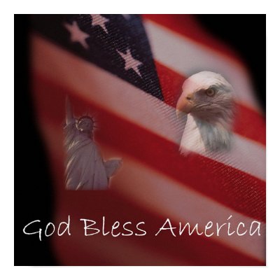 God Bless America Print by WildButterflyDesigns
