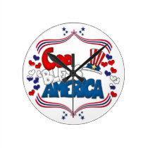 God bless america wall clock wall clocks