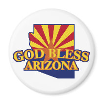 God Bless Arizona Magnets