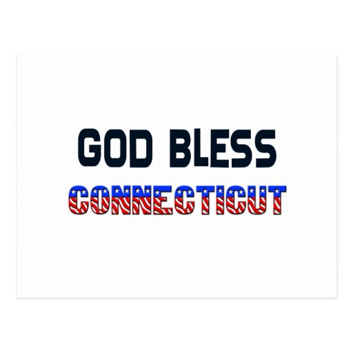 God Bless Connecticut Postcard