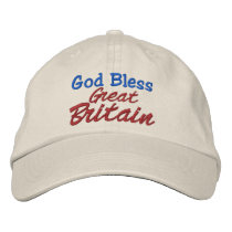 God Bless Great Britain by SRF embroidered hats