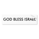 GOD BLESS ISRAEL BUMPER STICKERS