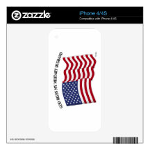 GOD BLESS MY MILITARY HUSBAND with US flag Skins For The iPhone 4S