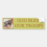 GOD BLESS OUR TROOPS BUMPER STICKER