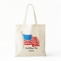 God Bless The U.S.A. - Budget Tote Canvas Bags