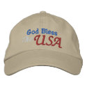 God Bless the USA Cap Template by SRF embroidered hats