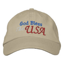 God Bless the USA Cap Template by SRF embroidered hats