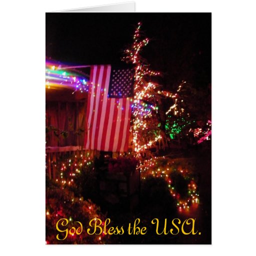 God Bless The USA Christmas Card Zazzle