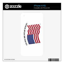 GOD BLESS THIS MILITARY HUSBAND with US flag Decals For The iPhone 4