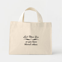 God bless you as you have blessed others canvas bags