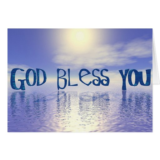 God Bless You. Card 