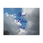 God Bless You clouds Postcard