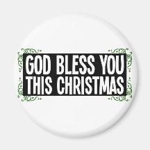 God Bless You This Christmas Magnet