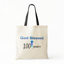 God Blessed 100 years birthday gift Tote Bags