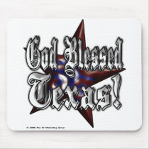 God Blessed Texas Logo mousepads by littletexas God Blessed Texas Logo mousepads