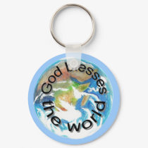 God blesses the world, key chains keychains by Cherylsart God blesses the world, key chains keychains