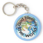 God blesses the world, key chains keychains