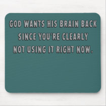 God/Brain Mousepad