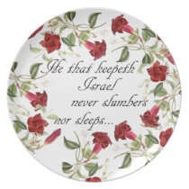 God Cares & Flowers Plate plates