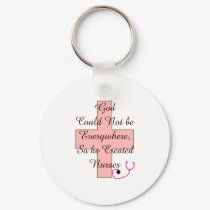 God Could Not Everywhere NURSES pink cross keychains by gailg1957 God Could Not Everywhere NURSES pink cross keychains
