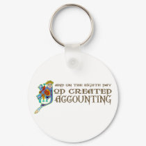 God Created Accounting keychains