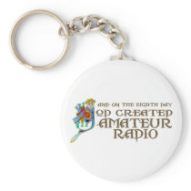 God Created Amateur Radio Key Chain