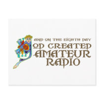 God Created Amateur Radio Post Card