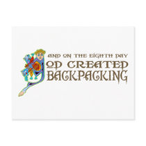 God Created Backpacking postcards