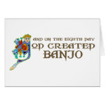 God Created Banjo Greeting Cards