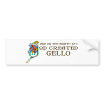 God Created Cello bumper stickers