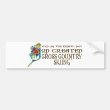 God Created Cross Country Skiing Bumper Stickers