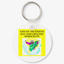 god created democrats keychains
