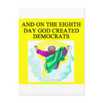 god created democrats postcards
