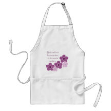 God Created Mothers Flower Apron, Lavender