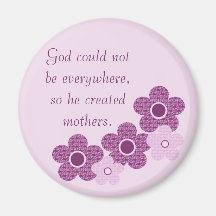 God Created Mothers Flower Magnet, Lavender