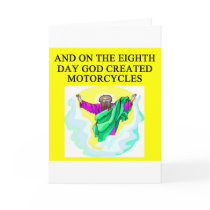 god created motorcycles greeting card