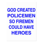 God created Policemen Post Cards