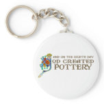 God Created Pottery Keychain