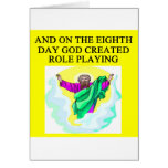 god created role playing greeting card