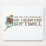 God Created Softball Mouse Mats