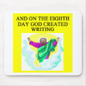 god created writing mousepads