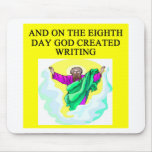 god created writing mouse mat