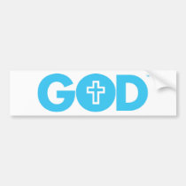 God Cross bumper stickers