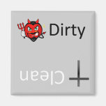 God & Devil Dirty Clean Dishwasher Magnets magnets