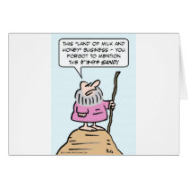 God didn't tell moses about all the sand. cards