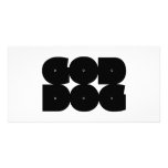 GOD DOG black Personalized Photo Card