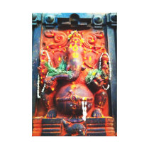God Ganesha statue canvas prints