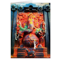 God Ganesha statue cards